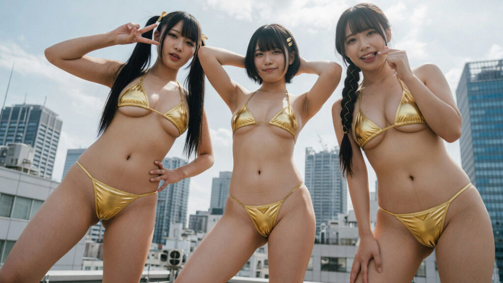 金色ビキニ娘⑤