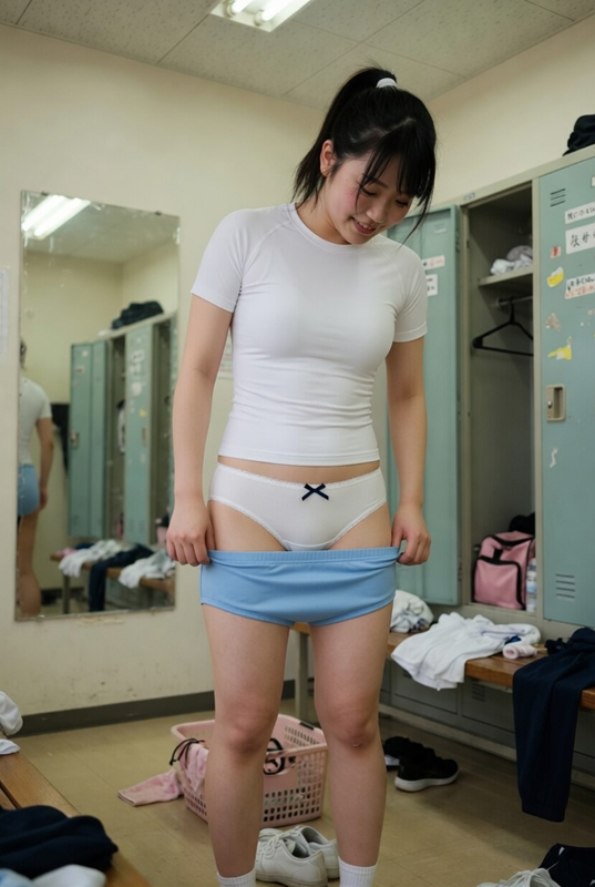 更衣室でブルマを脱ぐ娘たち⑥
