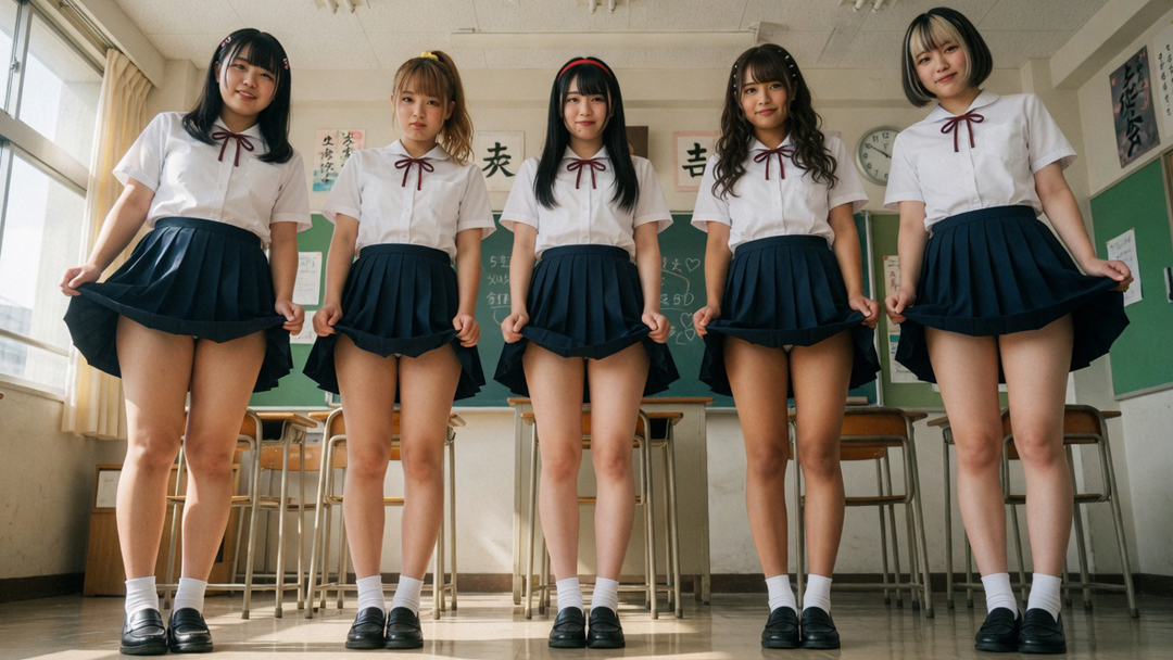 パンティが見えるか見えないかのせめぎ合い