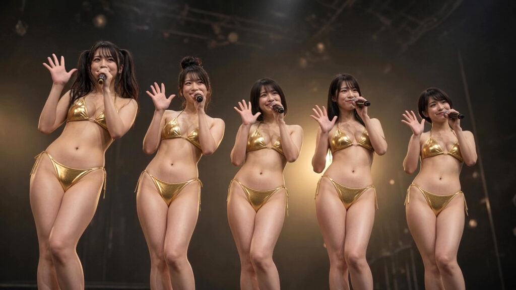 ガールズグループの金色メコスジが躍動!①-3