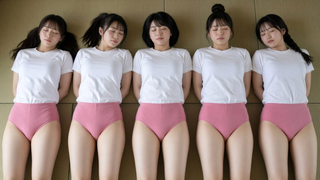 ブルマ娘、和室に寝そべってリラックス⑦